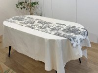 Table runner made of water-repellent fabric 45x170 DUCK 30497 Gray