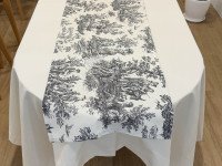Table runner made of water-repellent fabric 45x170 DUCK 30497 Gray
