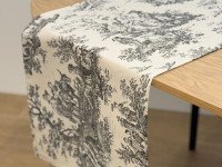 Table runner made of water-repellent fabric 45x170 DUCK 30497 Gray