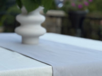 Table runner made of water-repellent fabric 45x170 DUCK, grey