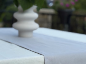 Table runner made of water-repellent fabric 45x170 DUCK, grey