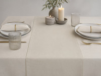 Table runner made of water-repellent fabric 45x170 DUCK Milk