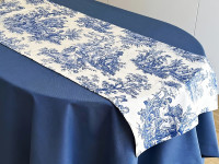 Table runner made of water-repellent fabric 45x170 DUCK Italiano fig. 30497-Blue