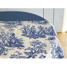 Раннер на стол из водоотталкивающей ткани 45x170 DUCK Italiano рис. 30497-Blue
