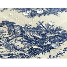 Раннер на стол из водоотталкивающей ткани 45x170 DUCK Italiano рис. 30497-Blue