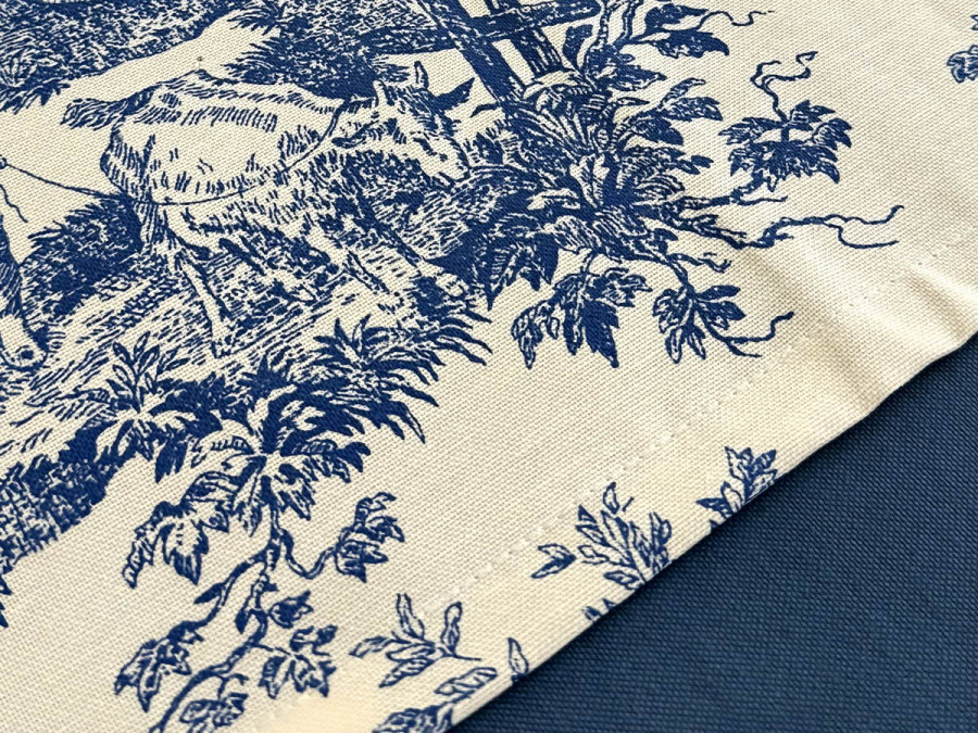 Table runner made of water-repellent fabric 45x170 DUCK Italiano fig. 30497-Blue