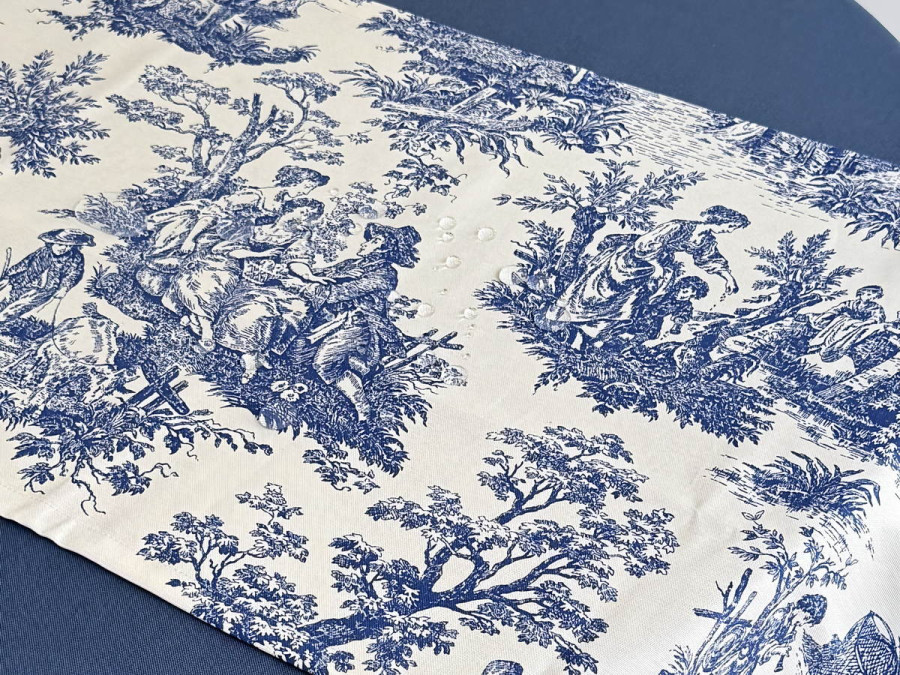 Раннер на стіл з водовідштовхувальної тканини 45x170 DUCK Italiano рис. 30497-Blue