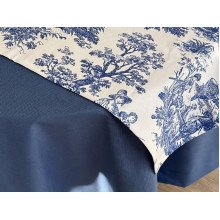 Раннер на стіл з водовідштовхувальної тканини 45x170 DUCK Italiano рис. 30497-Blue