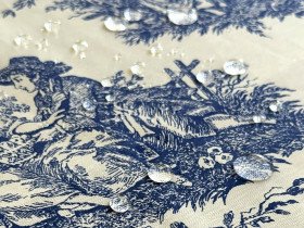 Раннер на стол из водоотталкивающей ткани 45x170 DUCK Italiano рис. 30497-Blue