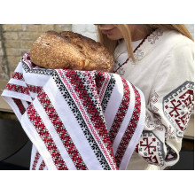 Ранер-полотенце украинское этно 3 в 1 белый с украинским орнаментом Ecotton
