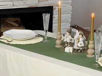 Table runner made of water-repellent fabric 45x170 DUCK 4057 Green