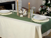 Table runner made of water-repellent fabric 45x170 DUCK 4057 Green