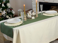 Table runner made of water-repellent fabric 45x170 DUCK 4057 Green