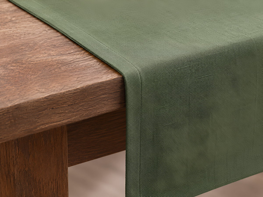 Table runner made of water-repellent fabric 45x170 DUCK 4057 Green