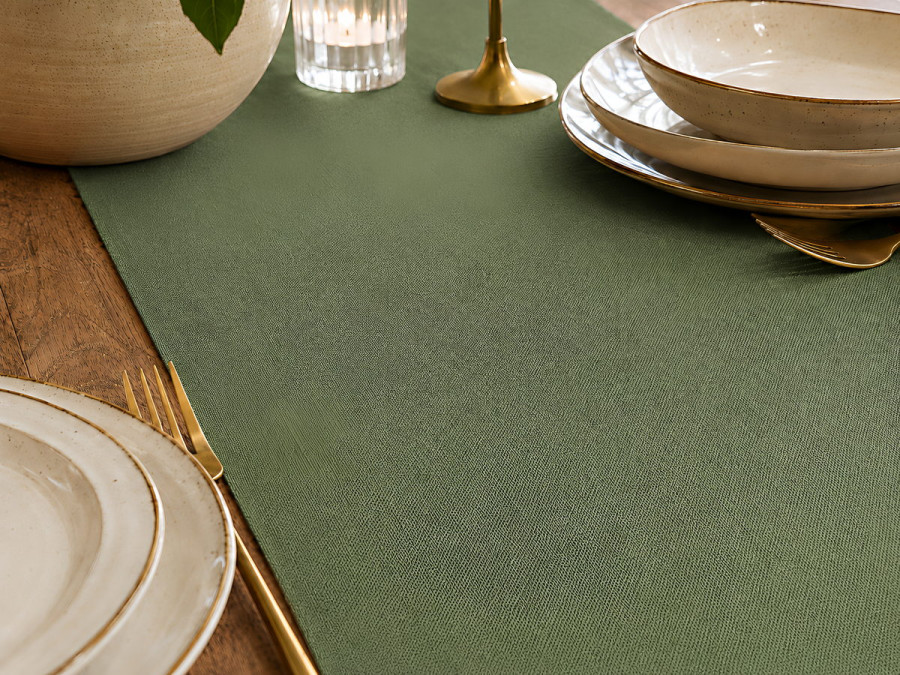 Table runner made of water-repellent fabric 45x170 DUCK 4057 Green