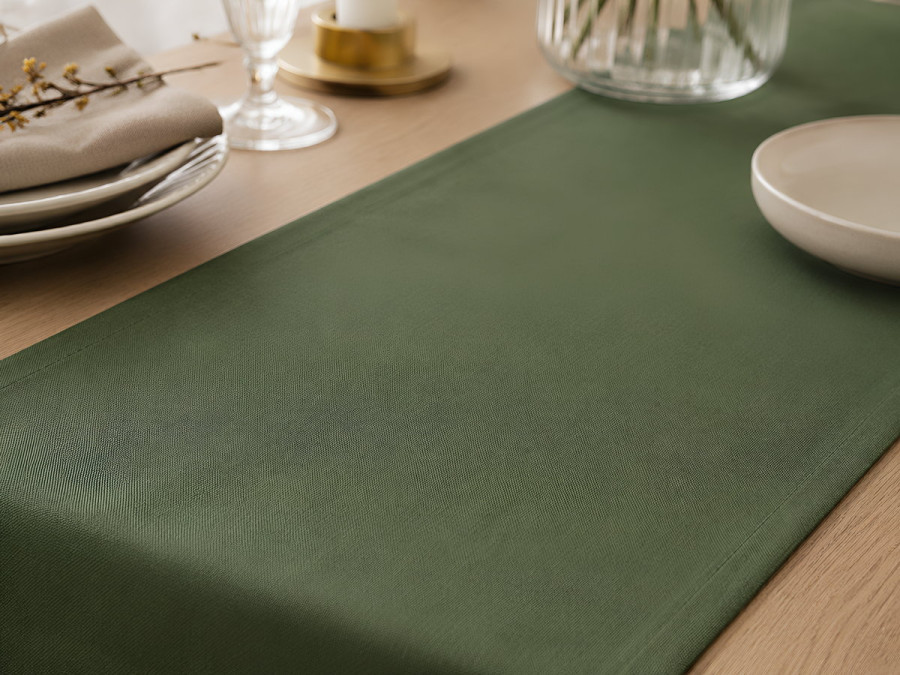 Table runner made of water-repellent fabric 45x170 DUCK 4057 Green