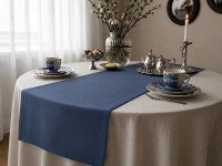 Table runner made of water-repellent fabric 45x170 DUCK 4066 Blue