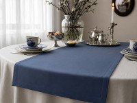 Table runner made of water-repellent fabric 45x170 DUCK 4066 Blue