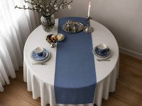 Table runner made of water-repellent fabric 45x170 DUCK 4066 Blue