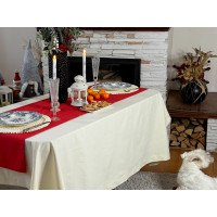 Table runner made of water-repellent fabric 45x170 DUCK 4070 Red