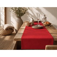 Table runner made of water-repellent fabric 45x170 DUCK 4070 Red