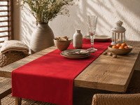 Table runner made of water-repellent fabric 45x170 DUCK 4070 Red