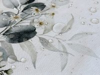 Раннер на стол из водоотталкивающей ткани 45x170 DUCK белый с эвкалиптом 2102/1