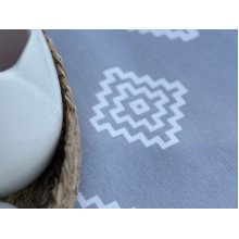 Table runner made of water-repellent fabric 45x170 DUCK gray geometry 1003-10 Grey