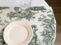Table runner made of water-repellent fabric 45x170 DUCK Italiano 30497-Green