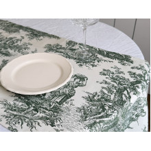 Раннер на стол из водоотталкивающей ткани 45x170 DUCK Italiano 30497-Green