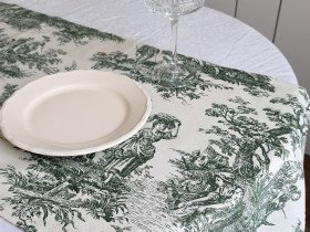 Раннер на стіл з водовідштовхувальної тканини 45x170 DUCK Italiano 30497-Green
