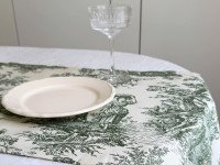Раннер на стол из водоотталкивающей ткани 45x170 DUCK Italiano 30497-Green