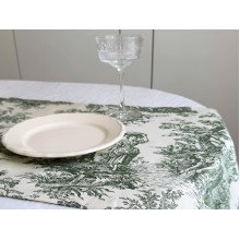 Раннер на стол из водоотталкивающей ткани 45x170 DUCK Italiano 30497-Green