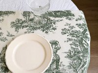 Раннер на стол из водоотталкивающей ткани 45x170 DUCK Italiano 30497-Green