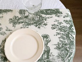 Раннер на стіл з водовідштовхувальної тканини 45x170 DUCK Italiano 30497-Green