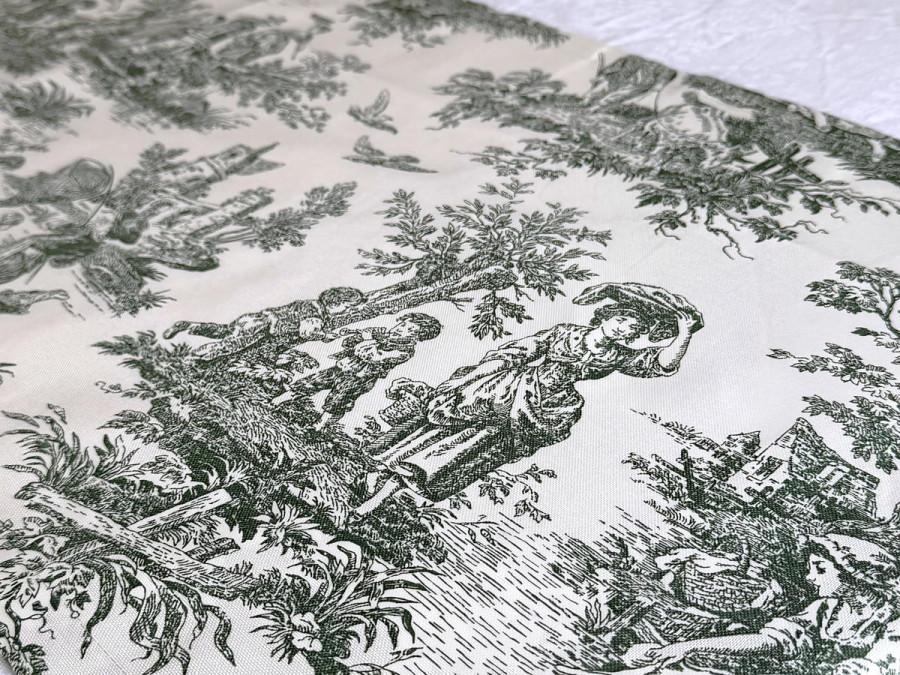 Table runner made of water-repellent fabric 45x170 DUCK Italiano 30497-Green