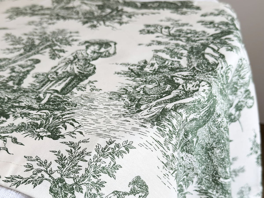 Table runner made of water-repellent fabric 45x170 DUCK Italiano 30497-Green