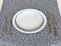 Table runner made of water-repellent fabric 45x170 DUCK V-11 Grey