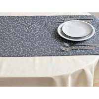 Table runner made of water-repellent fabric 45x170 DUCK V-11 Grey