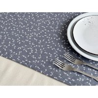Table runner made of water-repellent fabric 45x170 DUCK V-11 Grey