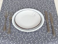 Table runner made of water-repellent fabric 45x170 DUCK V-11 Grey