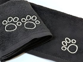 Set Dark Grey Paws (30x30+30x50)