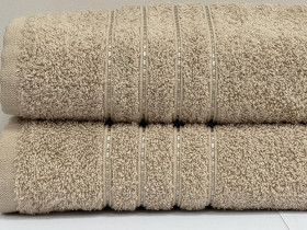 Полотенце махровое 50x90 Ecotton Бежевое 420