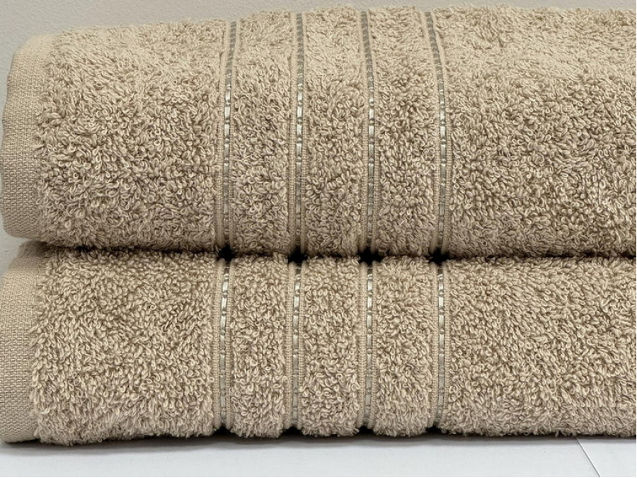 Полотенце махровое 50x90 Ecotton Бежевое 420