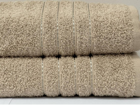 Полотенце махровое 50x90 Ecotton Бежевое 420