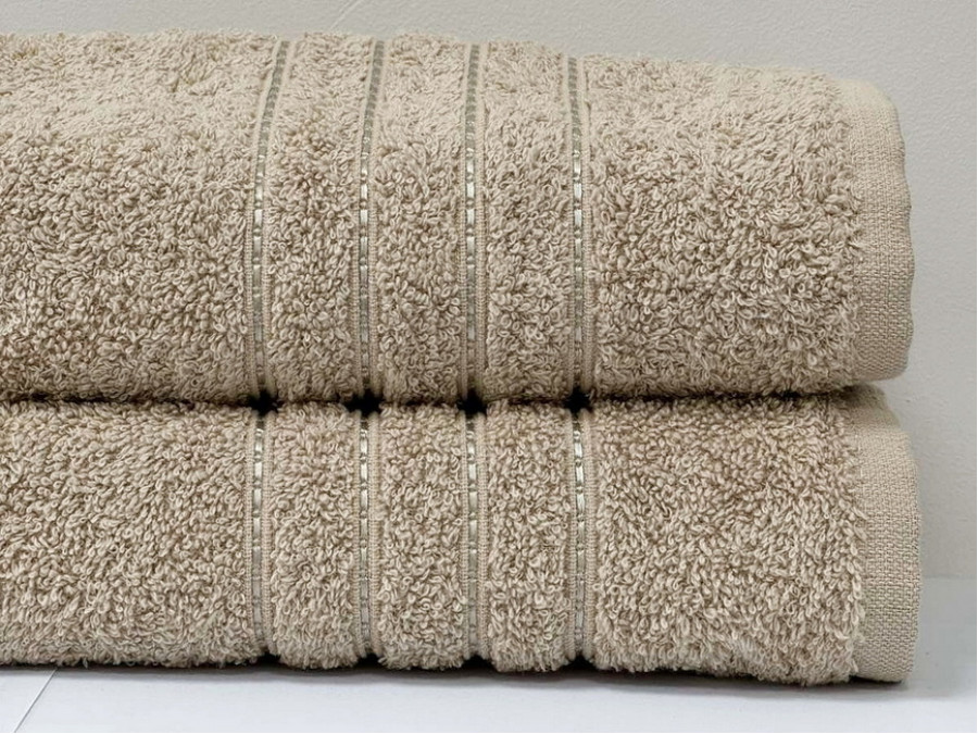 Полотенце махровое 50x90 Ecotton Бежевое 420