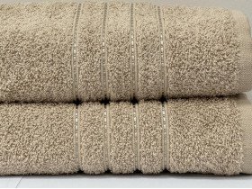 Полотенце махровое 70x140 Ecotton Бежевое 420