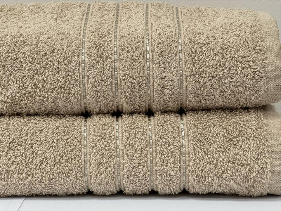 Полотенце махровое 50x90 Ecotton Бежевое 420