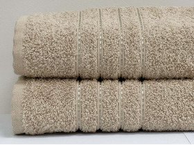 Полотенце махровое 70x140 Ecotton Бежевое 420