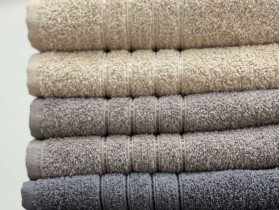 Полотенце махровое 70x140 Ecotton Бежевое 420